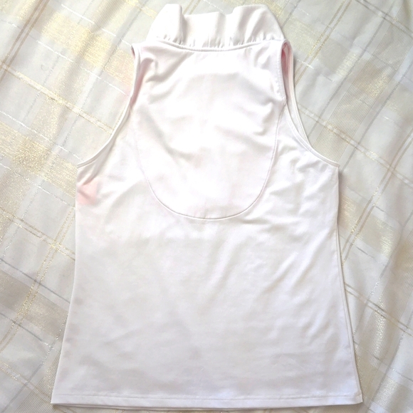 Gretchen Scott White Jersey Sleeveless Ruffneck Top - Picture 6 of 13
